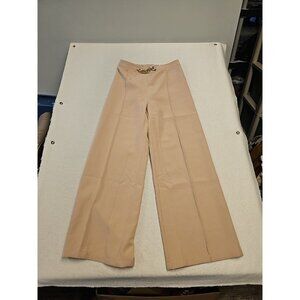 Max Pants Womens 8 Beige Wide Leg Palooza Gold Belted Art To Wear  New
